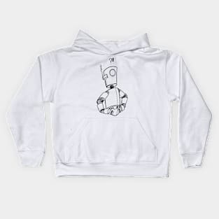 ExclamationRobotBlk Kids Hoodie